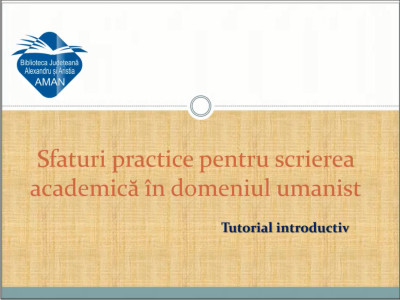 Sfaturi practice pentru scrierea academică în domeniul umanist